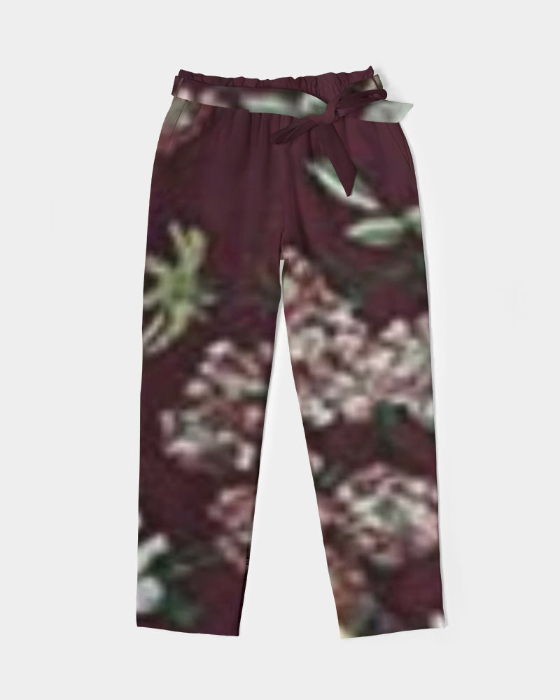 fz flower zone women's belted tapered pants