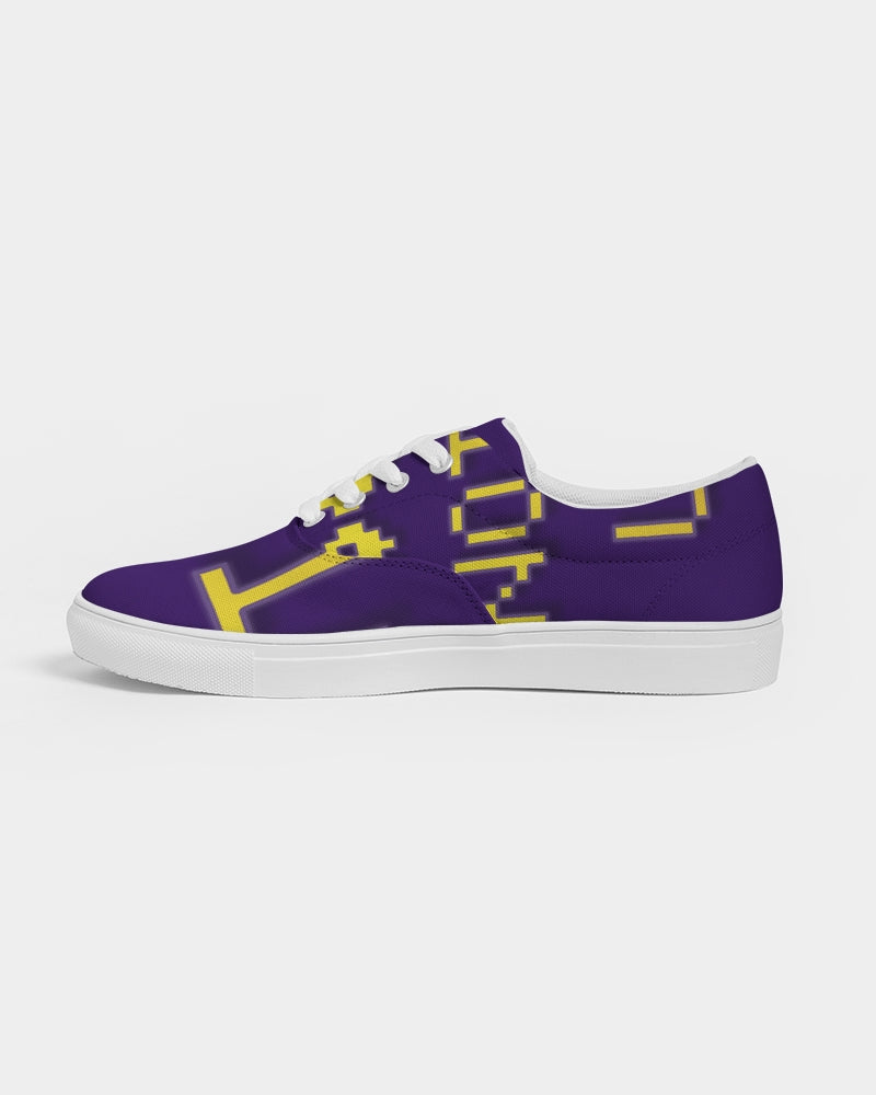 purple flite women's lace up canvas shoe