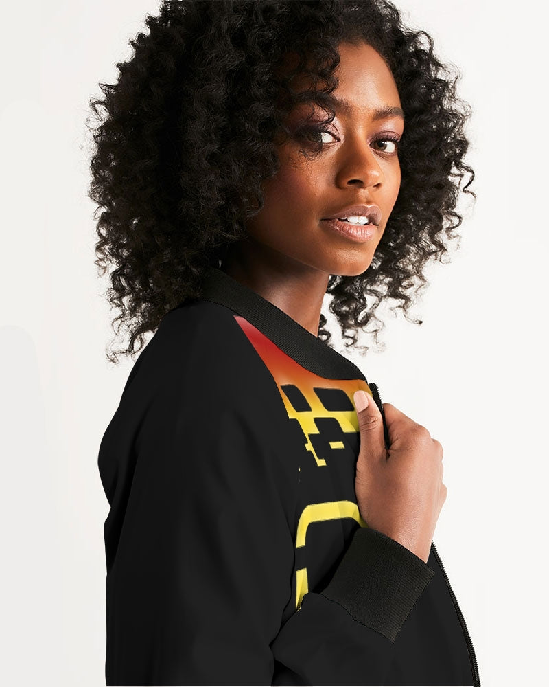 smokin black women's bomber jacket