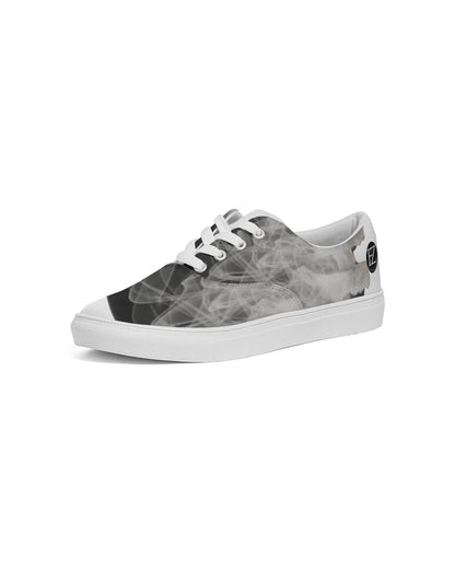 clean stamp women's lace up canvas shoe