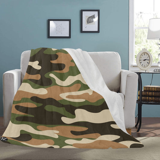 fz army tye blanket ultra-soft micro fleece blanket 70"x80"