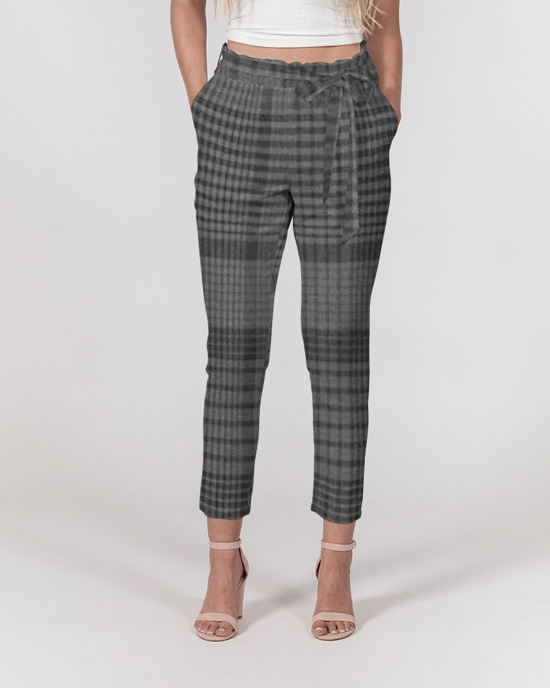 fzwear grey women's belted tapered pants
