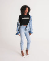 smokin black women's lounge cropped tee