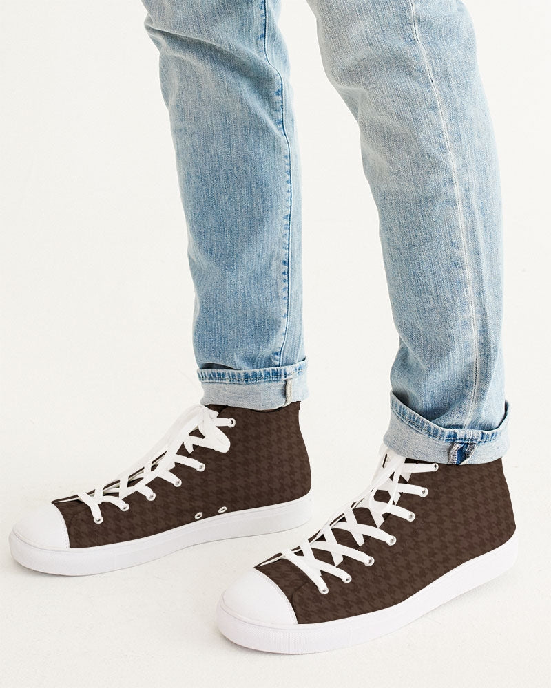 fz plaid men's hightop canvas shoe