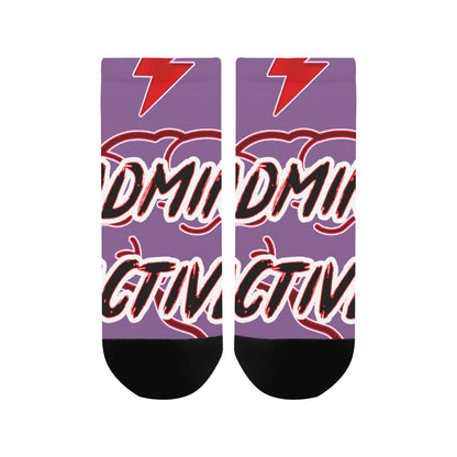 fz women's mind ankle socks one size / fz mind socks - purple women's ankle socks