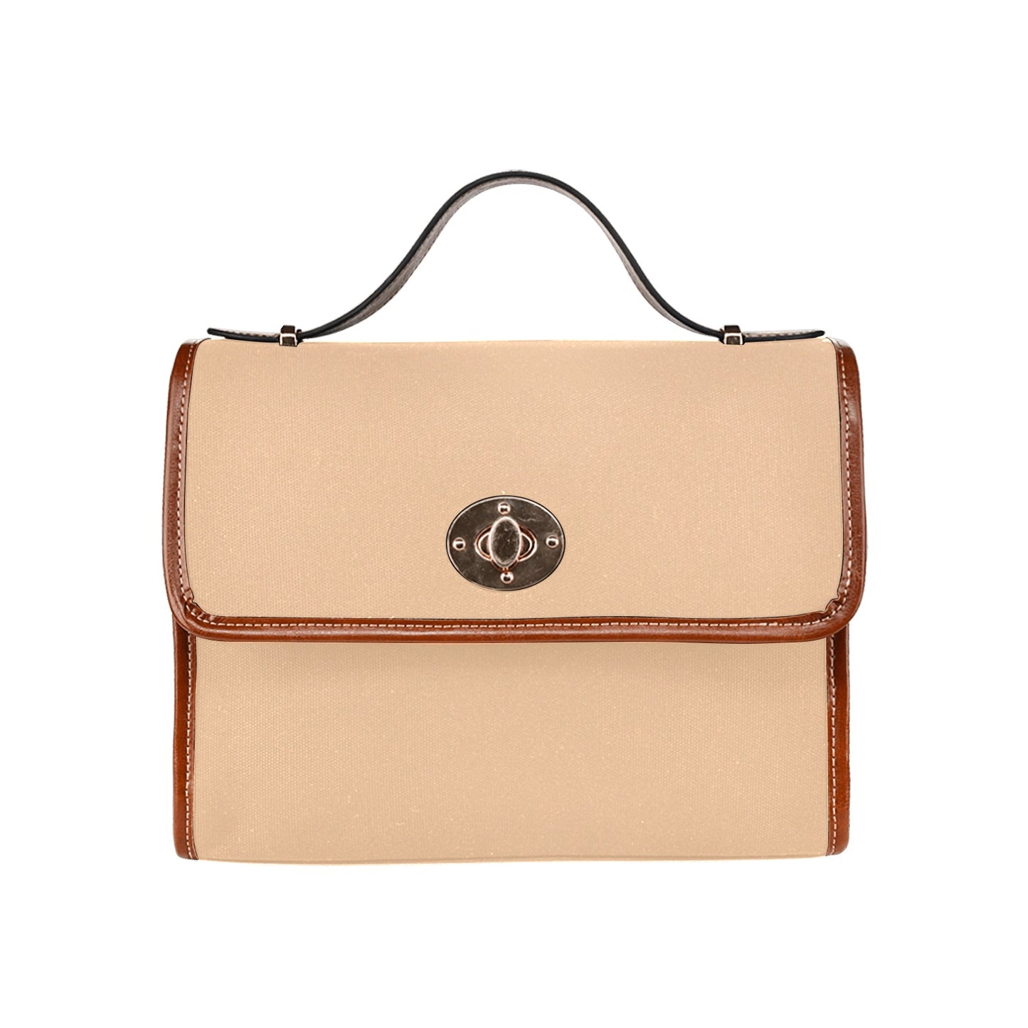 fz zone handbag one size / the zone - vanilla all over print waterproof canvas bag(model1641)(brown strap)