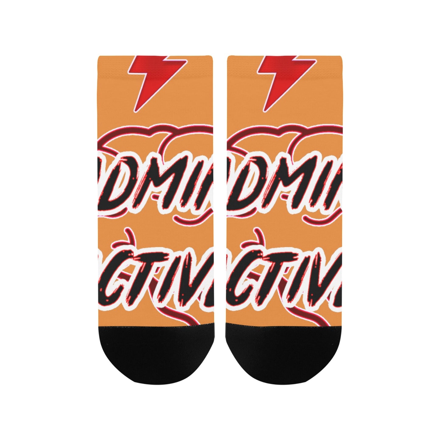 fz women's mind ankle socks one size / fz mind socks - orange women's ankle socks