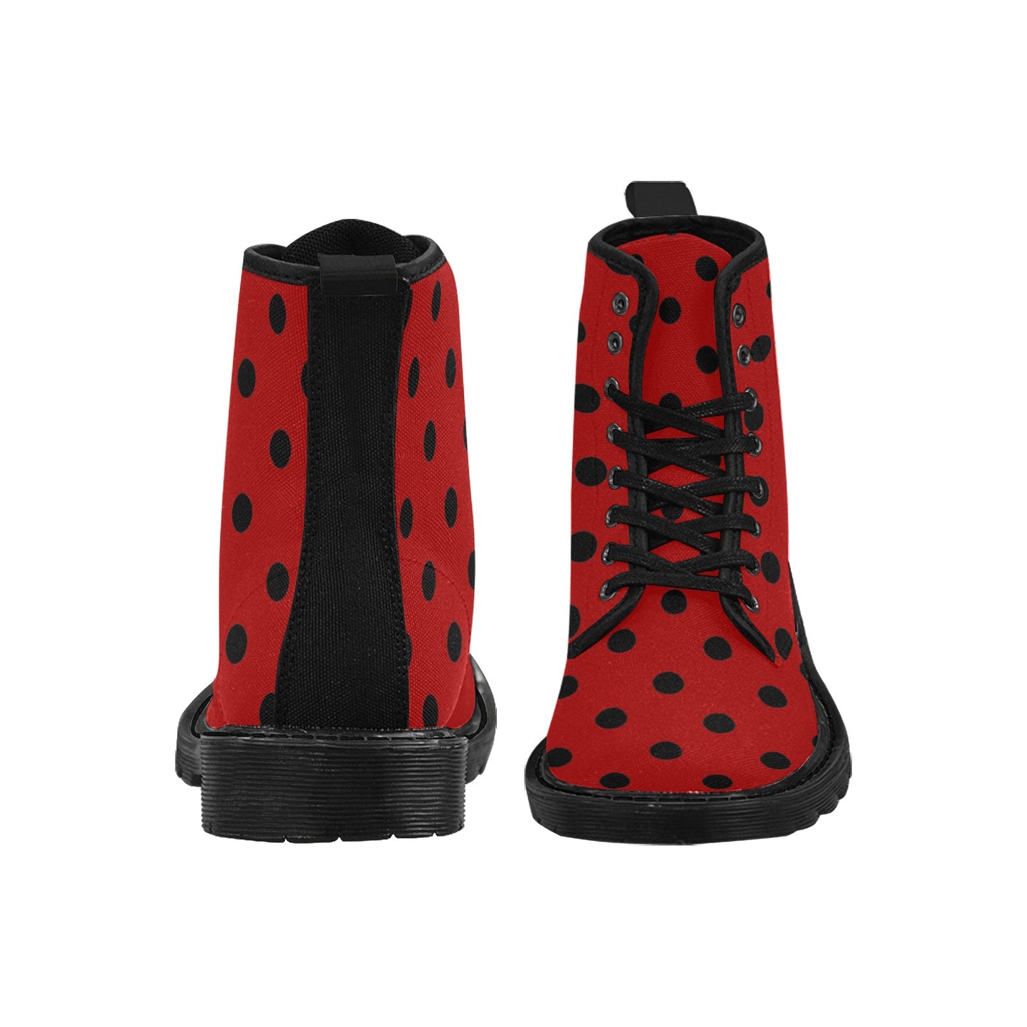 fz women's boot women's lace up canvas boots (model1203h)(black)
