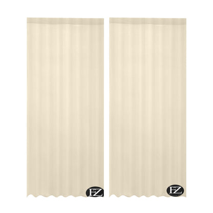 fz gauze curtain one size / fz room curtains - creme gauze curtain 28"x95" (two pieces)