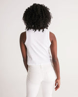 the white  bull women's cropped tank