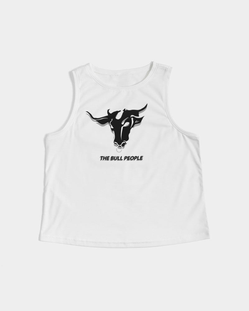 the white  bull women's cropped tank