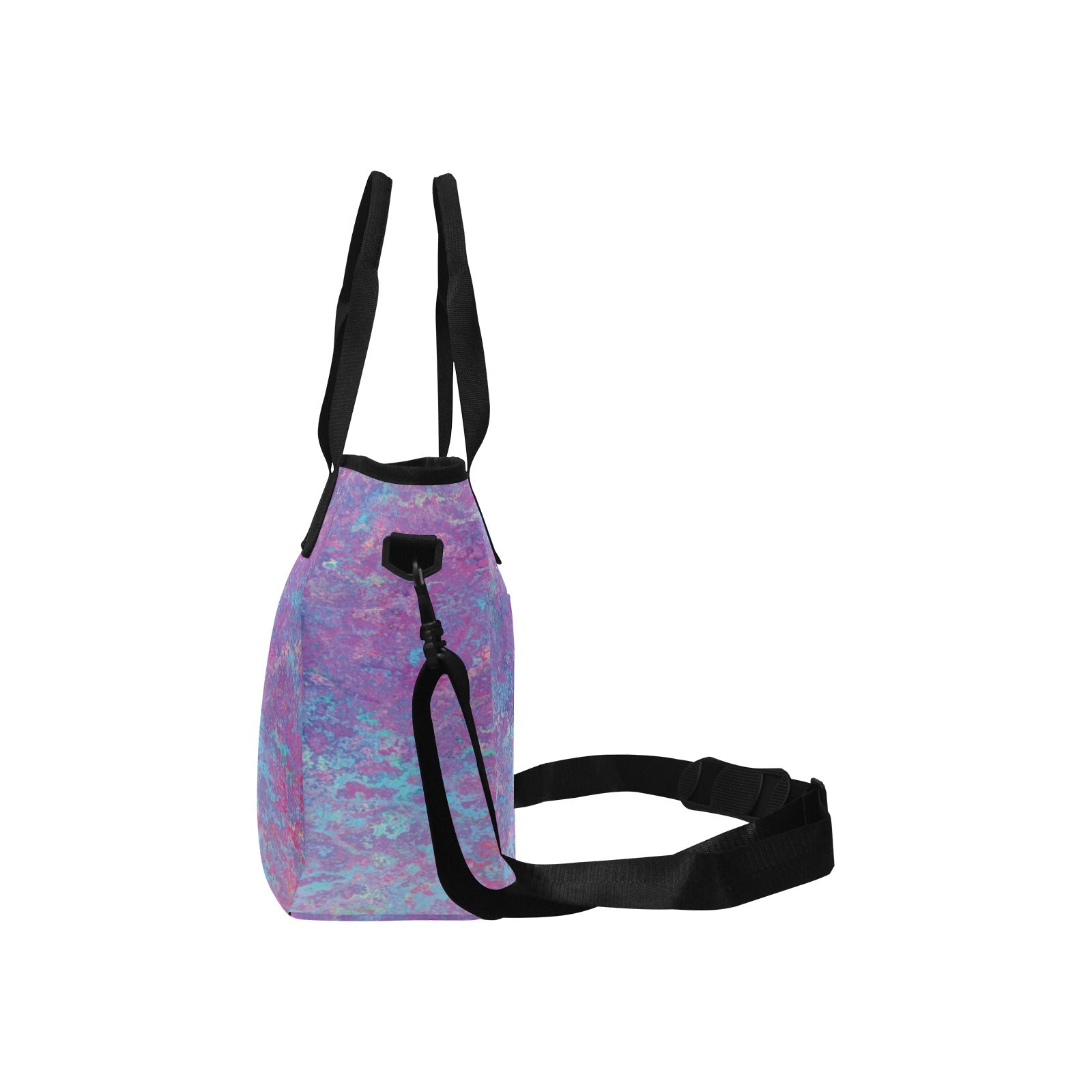 fz lunch bag - abstract 3 insulated lunch tote bag with shoulder strap (model1724)