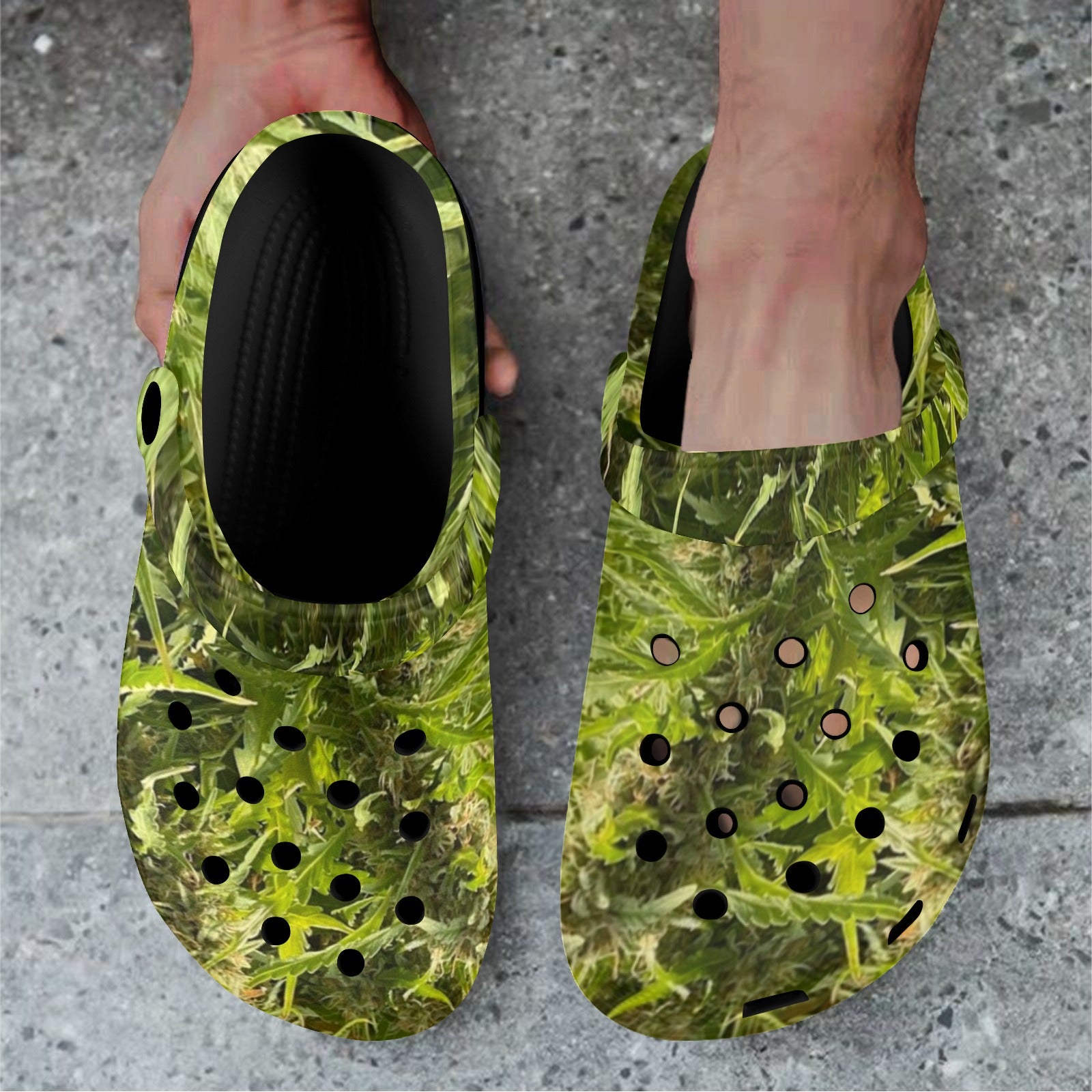 fz unisex sandals - weed custom print adults clogs
