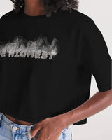 smokin black women's lounge cropped tee