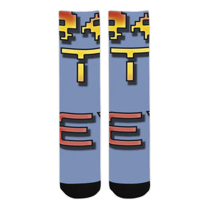 fz unisex socks - red one size / fz socks - blue sublimated crew socks(made in usa)