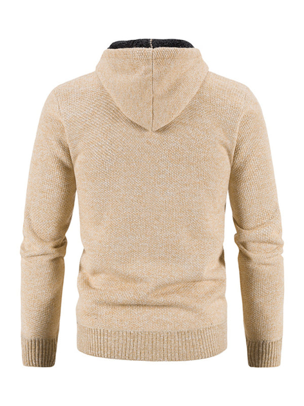 FZ Men's casual knitted hooded zipper jacket - FZwear