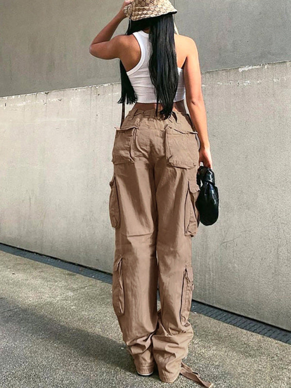 FZ Women's High Waist Wide Leg Retro Cargo Pants - FZwear