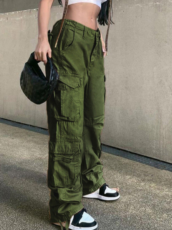 FZ Women's High Waist Wide Leg Retro Cargo Pants - FZwear