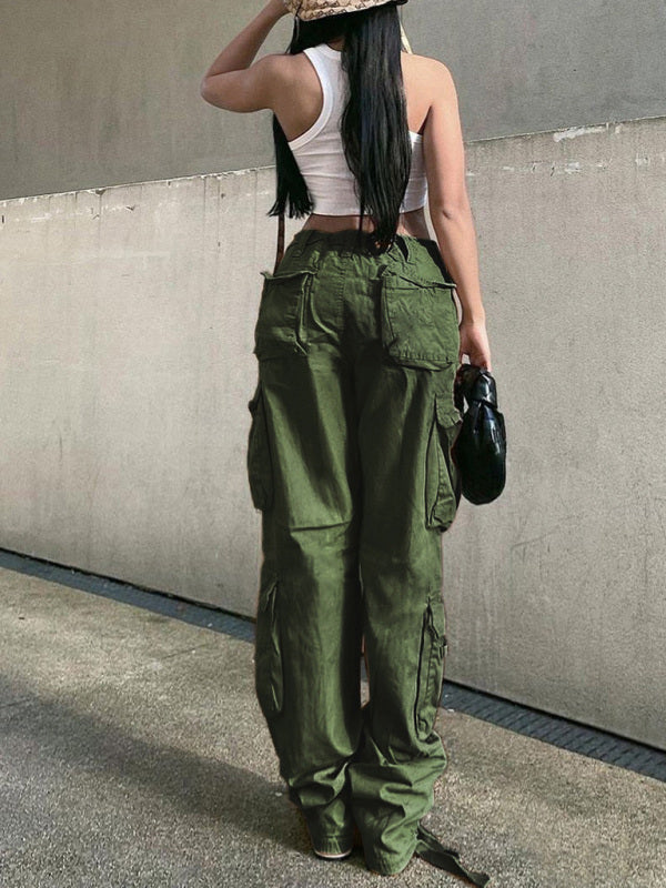 FZ Women's High Waist Wide Leg Retro Cargo Pants - FZwear