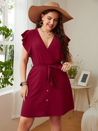 plus size women's fashion loose dress