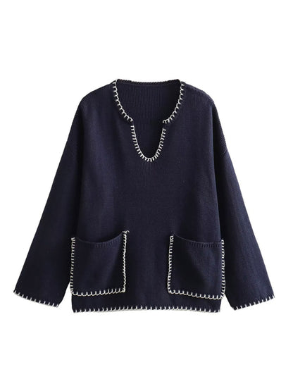 FZ Women's street stitched embellished sweater top - FZwear