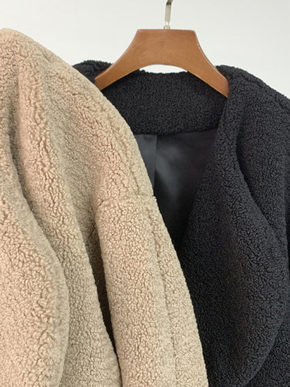 FZ Women's short silhouette lambs wool sweater jacket - FZwear