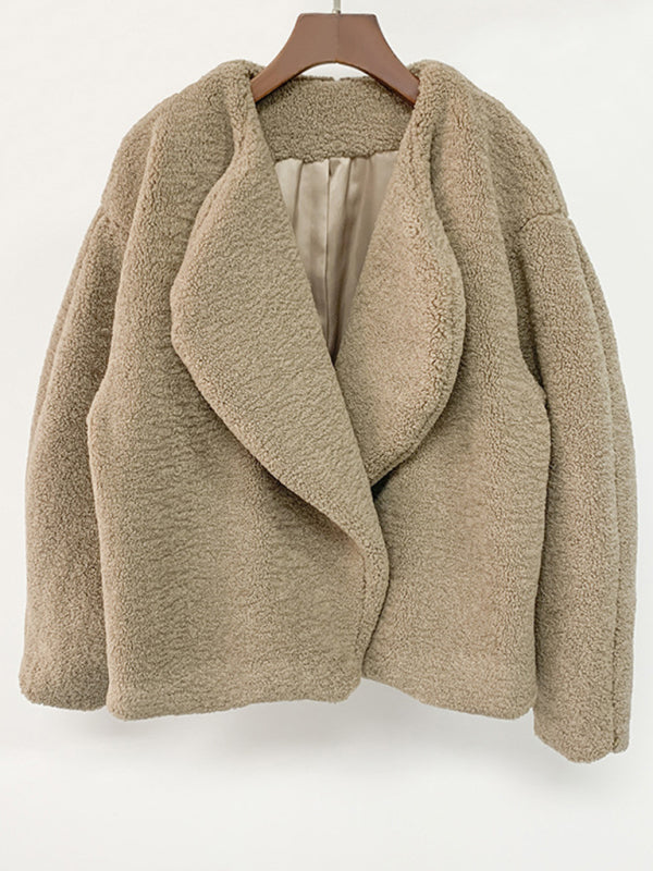 FZ Women's short silhouette lambs wool sweater jacket - FZwear