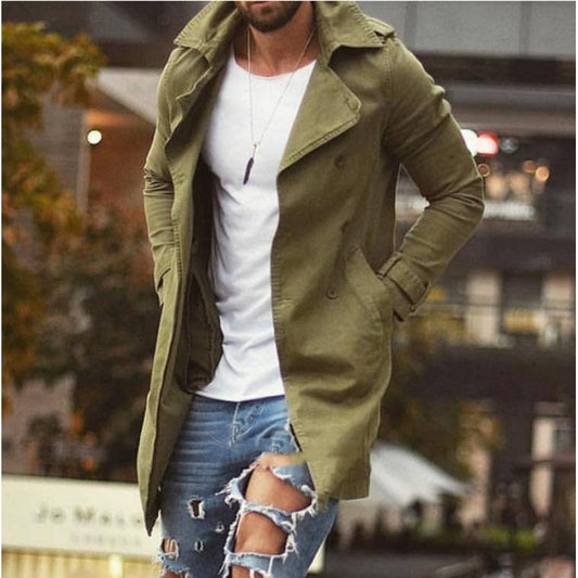 FZ Men's mid-length slim fit casual jacket